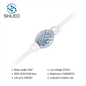 Liontin Lampu Disko Kristal 3D DMX Led Pixel Ball